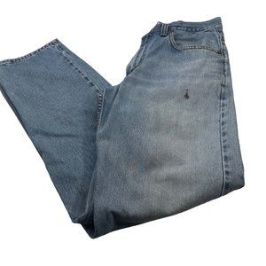 Levi Strauss Men's Sz 31x34 Red Tag 550 Denim Blue Jeans Preowned Stains On Legs
